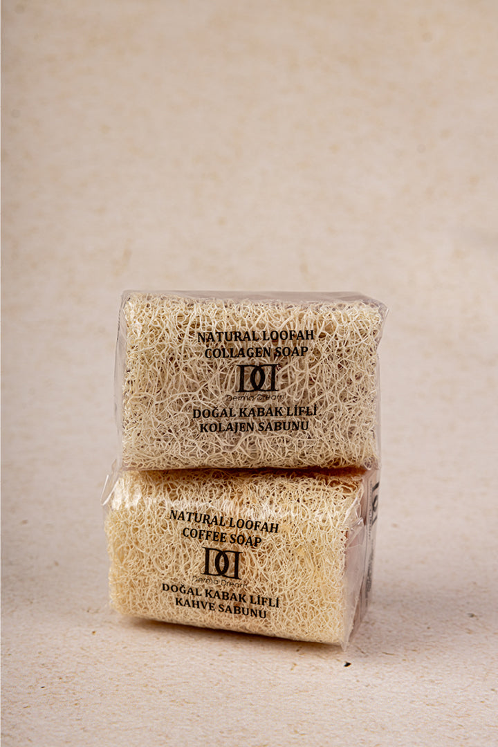 COMBİ DEAL:  Natural Loofah Coffee Soap + Collagen Soap