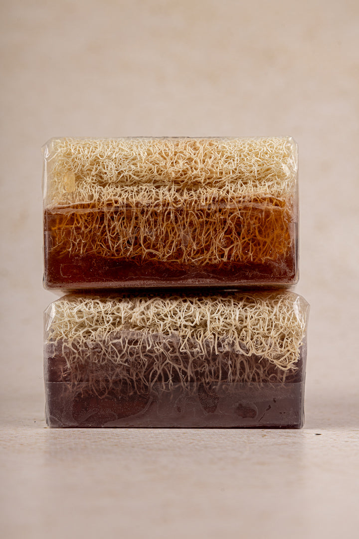 COMBİ DEAL:  Natural Loofah Coffee Soap + Collagen Soap